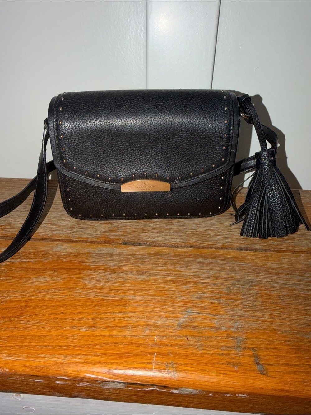Kate Spade West Street Kenway Pebbled Leather Studded Crossbody Bag
